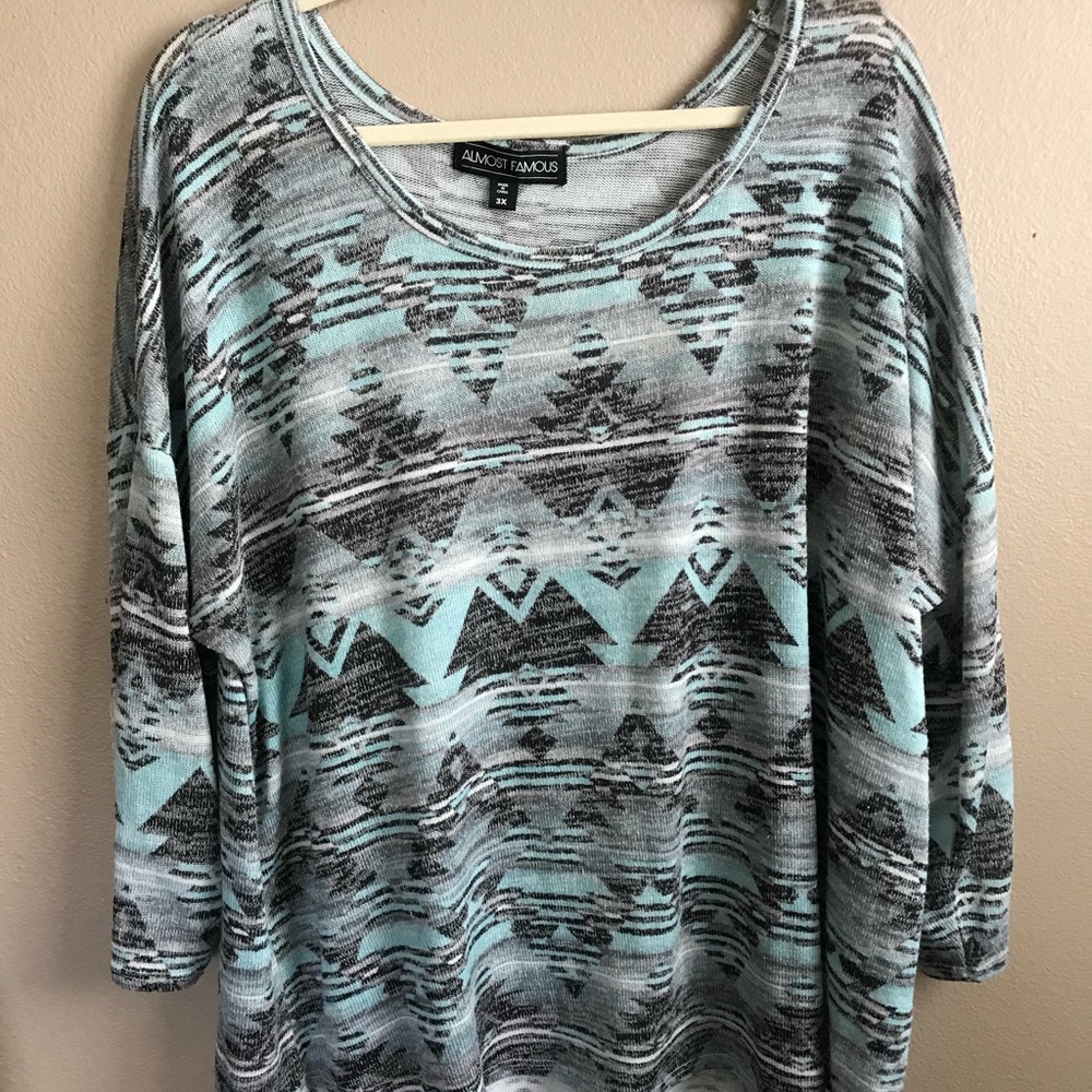 3x cute shirt 3/4 sleeve